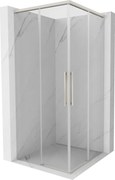 Mexen Rox, Duo posuvný sprchový kút 75 x 75 cm, 8mm číre sklo, oceľový profil, 8C2D-075-075-97-00