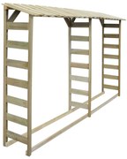 Dvojitý prístrešok na drevo 300x44x176cm, impregnovaná borovica