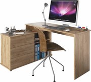 Univerzálny rohový PC stôl, dub artisan, TERINO