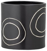 Bloomingville Kameninový obal na kvetináč Troy Black