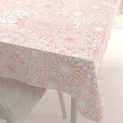 Biante Bavlnený obdĺžnikový obrus Sandra SA-275 Svetlo lososové mandaly na bielom 50x100 cm