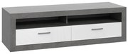 TV stolík Trebbia 4d Betón/biely lesk