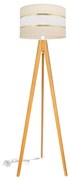 Stojacia lampa HELEN 1xE27/15W/230V krémová/zlatá/dub