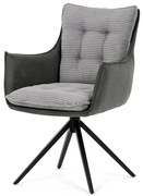 Autronic BONTEC Jedálenská stolička, šedá, menčestrová látka, DCH-D1345 GREY2 Farba: Šedá