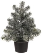 Dekoračný Smrek v kvetináči, 40 cm, zelená, jemne srienistý, 40 cm
