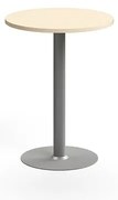 Barový stôl VERTICUS, Ø700x900 mm, breza/strieborná