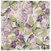 Napkins Paper Set Of 20 33x33 Cm White Purple Flowers - 33*33 cm (20)