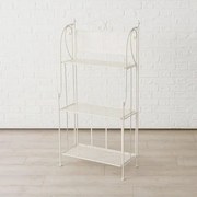 XXXLutz REGÁL, biela, železo, 59,6/29,2/120 cm - Dekorácie do záhrady - 004885970301