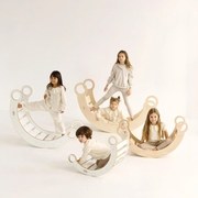 Montessori drevená hojdačka maxi čierna Biela