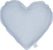 Mini ľanový vankúš srdca svetlo modrá 28 cm