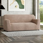 Bielastické poťahy MOSAICO béžové trojkreslo (š. 170 - 220 cm)