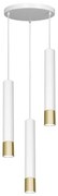 Luster na lanku NEST 3xGU10/8W/230V biela/zlatá okrúhly