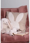 Béžová obliečka na vankúš s hlavou zajačika - 45*45cm