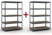 Policový regál 1+1 ZADARMO, 1786x1200x600 mm, nosnosť 280kg