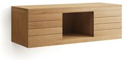 Nízka závesná skrinka pod umývadlo z teakového dreva v prírodnej farbe 120x40 cm Yenit – Kave Home