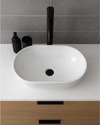 Erga Della, umývadlo na dosku 475x340x140 mm, biela lesklá, ERG-V03-DELLA48-WH