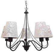 Luster MALBO II 5xE27/15W/230V čierna