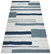 Koberec SIZAL COLOR 19676369 Línie béžový/ modrý