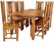 furniture-nabytek.cz - Jedálenský set pre 8 osôb z mangového dreva