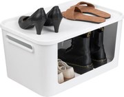 SMARTSTORE Úložný box s otvorenou prednou hranou, MODULE, s vekom, biely -  59,5 × 39,5 × 30 cm
