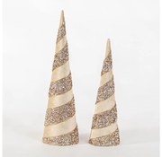 SADA 2x Vianočná dekorácia 40/50 cm stromček