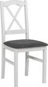 Jedálenská stolička Níla, biela/tmavo šedá látka%