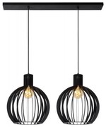 Lucide 73400/02/30 - Luster na lanku MIKAELA 2xE27/60W/230V čierna