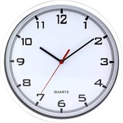 Klasické biele nástenné hodiny MPM E01.2478.00.A s arabskými číslami – 26 cm