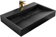 Konglomerátové umývadlo REA GOYA BLACK MAT 70CM