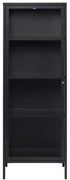 Čierna kovová vitrína 58x160 cm Carmel – Unique Furniture