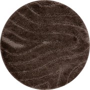 Kúpeľňový koberček SUPREME WAVES vlny, hnedý kruh