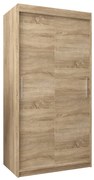 Šatníková skriňa 100 cm Toki (Dub sonoma + Dub sonoma). Vlastná spoľahlivá doprava až k Vám domov. 1064802