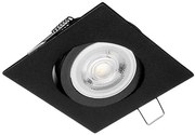 Podhľadové svietidlo Square, 1x čierne kovové tienidlo, (možnosť polohovania), b