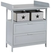 Sivá detská komoda s prebaľovacím pultom 87x100x75 cm Hamburg – Roba