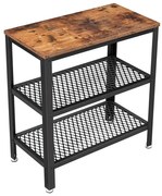 Odkladací stolík ELDUR hnedá/čierna