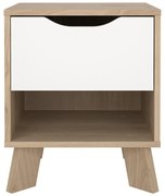 Biely/v prírodnej farbe nočný stolík Ikast – Tvilum