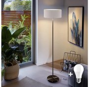 LED stojacia lampa TUNJA 1xE27/20W/230V priemer 38 cm čierna/biela