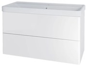 Mereo Siena, kúpeľňová skrinka s keramickým umývadlom 101 cm, biela lesk, MER-CN4121