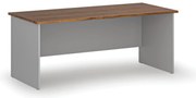Kancelársky písací stôl PRIMO GRAY, 180x80 cm, sivá/orech