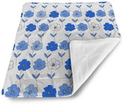 Sablio Deka pre bábätko Modré kvetiny - 80x100 cm