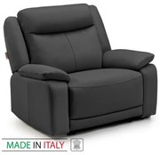 Kožené kreslo CONTINENTAL 1P, čierna (nero 308)