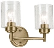 Kichler KL-WINSLOW-2W-NBR - Nástenná lampa WINSLOW 2xE27/60W/230V mosadz