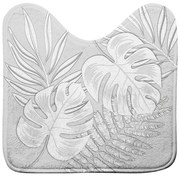 Svetlosivá WC kúpeľňová predložka 45x45 cm Amber – douceur d'intérieur