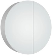 Aluminio Round Zrkadlová skrinka, ⌀ 60 × 10 cm, strieborná