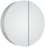 Aluminio Round Zrkadlová skrinka, ⌀ 60 × 10 cm, strieborná