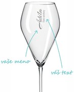 Pieskovaný pohár na prosecco Universal