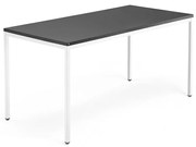 Kancelársky pracovný stôl QBUS, 1600x800 mm, čierna/biela