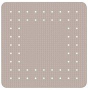 Sivobéžová protišmyková kúpeľňová podložka Wenko Mirasol, 54 × 54 cm