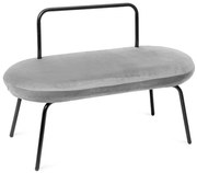 Lavica INA zamatová svetlosivá ALL 828299