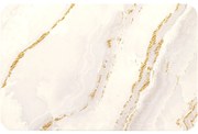 Predložka do kúpeľne Sofer Marble, 39x60 cm, zlatá/biela